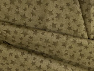 Stars On Olive Green Cottage Bloom Ginger Cookie Co Clothworks BTY - Picture 1 of 2