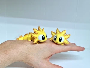 3D-gedrucktes Geschenk artikulierend niedlich Mini Flexi Tier Axolotl Menge 2 - Bild 1 von 4