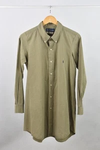 Ralph Lauren We Are Cow Blake Reworked Green Long Sleeve Shirt Dress 34" Chest - Picture 1 of 6