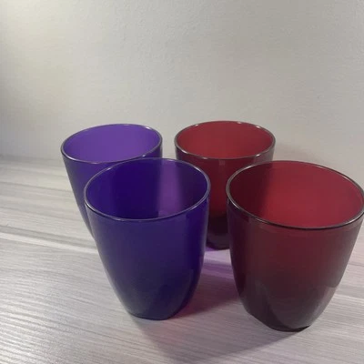 Tupperware Open House Starlight Vasos Acrílico 2 Amatista 2 Rubí Juego de 4 ¡Nuevo! Foto 1 de 4