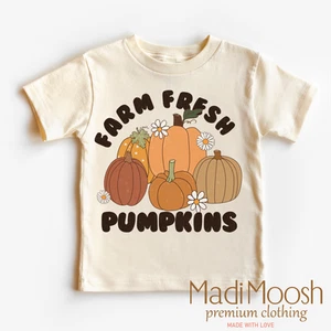 Farm Fresh Pumpkins Fall Shirt - Autumn Tee - Picture 1 of 6