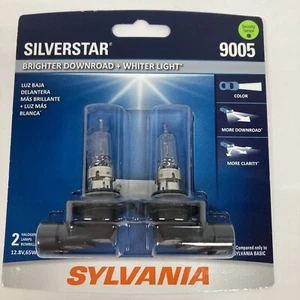 Paquete de 2 lámparas halógenas Sylvania Silverstar 9005 12 V 65 W legales para carretera blancas brillantes - Imagen 1 de 4