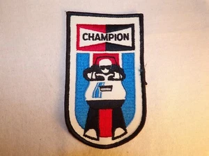 Vintage 1970s Snowmobile Champion Spark Plug Race Patch - Picture 1 of 4