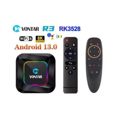 Smart TV-Box VONTAR R3 Rockchip RK3528 4/64GB Anroid 13 8K Voice&Air-Mouse Top! - Bild 1 von 4