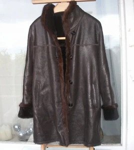 schicker Lammfellmantel Lammfell Mantel Jacke mit Nerzbesatz Lammfelljacke - Bild 1 von 20