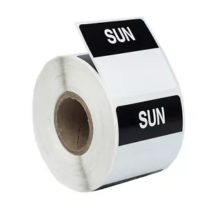 DOMINGO Día de la Semana Etiquetas/Pegatinas - (6) Rollos de 500 (40mm x 40mm) - Imagen 1 de 5