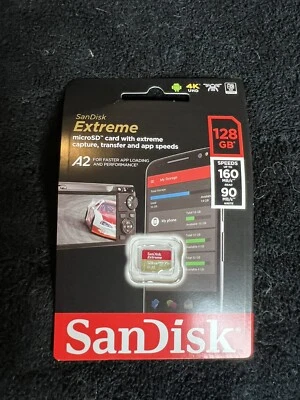 SanDisk Extreme 128GB Micro SD V30 microSDXC Memory Card - SDSQXA1-128G-GN6MA - Image 1 of 2