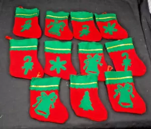 11 NWT Felt Mini 5 1/2" Christmas Stockings - Picture 1 of 4