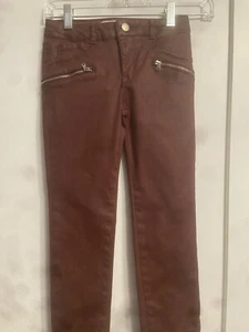 Zara Girls Jeans Size 9/10 (2 Pairs Burgundy & Black) - Picture 1 of 6
