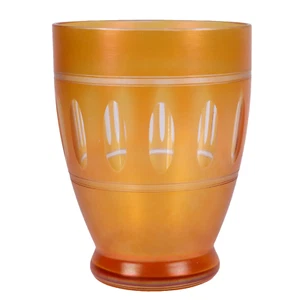 Vaso in vetro lucido arancione WMF Tiffany Loetz h19 cm circa anni 20 - Foto 1 di 12