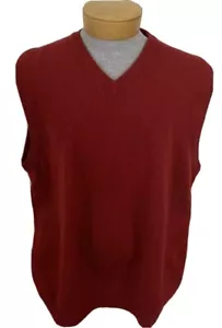 Vintage Pendleton Sweater Vest Red Virgin Lambs Wool Men’s XL Extra Large EUC - Picture 1 of 6