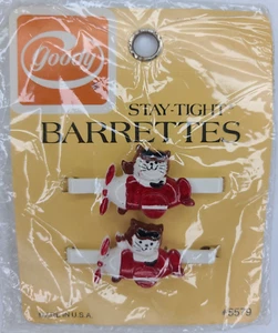 New Vintage Goody Stay-Tight Barrettes Hair Clips Cat Themed ~1982 ~Made in USA - Picture 1 of 6