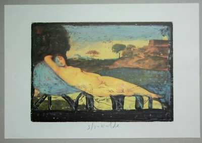 Strawalde (J Böttcher): Farb-Serigrafie "Schlummernde Sehnsucht" handsign.  - Bild 1 von 3