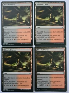 MAGIC THE GATHERING : 4x Bloodfell Caves ... Khans of Tarkir ... Common - Picture 1 of 1