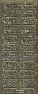 Starform Sticker Sheet 4 x 9 Inch Happy Birthday Gold - Picture 1 of 1