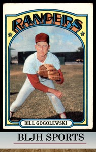 1972 Topps #424 Bill Gogolewski Texas Rangers (see pics)(A)