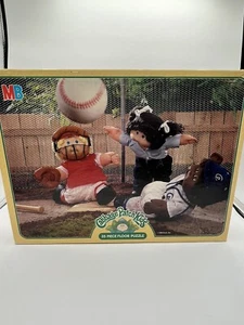 VTG Milton Bradley Cabbage Patch Kids 35 Piece Floor Puzzle Baseball 1984 In Box - Picture 1 of 24