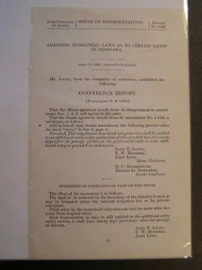 Government Report 1904 Amending Homestead Laws as to Certain Lands in Nebraska  - Picture 1 of 1