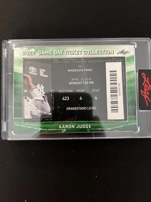2022 Leaf Game Day Ticket Aaron Judge Vs Minnesota Twins TC-1 - Image 1 of 2