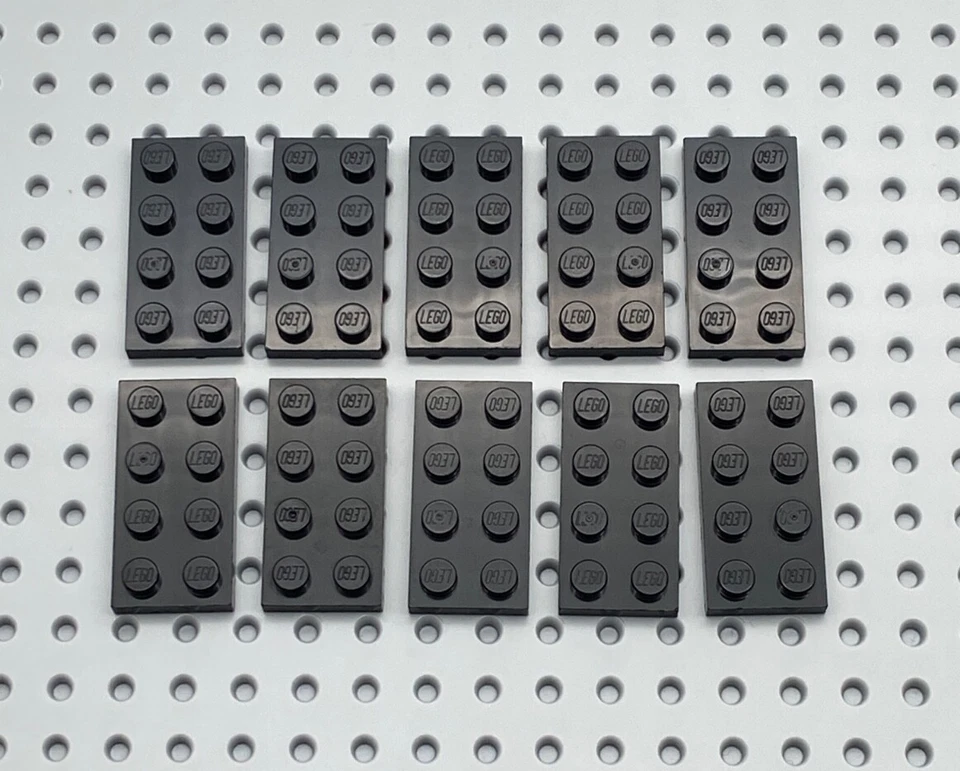 LEGO® 10x Platte Bauplatte 2x4 flach 3020 schwarz - Bild 1 von 1