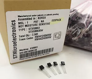 2.500 Stück / 2.500 pieces STX93003 500V 1A PNP TRANSISTOR see also NPN STX83003 - Bild 1 von 12