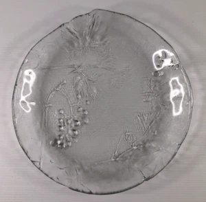 Vintage Kosta Boda Sweden embossed floral glass plate/bowl/platter - Bild 1 von 12