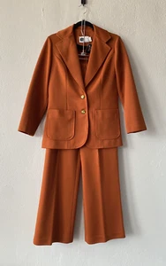 Traje Vintage Años 70 Feme Lits A Medida Poliéster Óxido 2 Piezas Talla M - Imagen 1 de 12