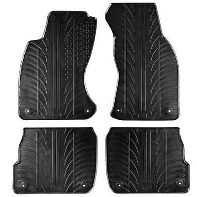 Rubber Car Floor Mats For Audi A6 S6 C5 All Weather Heavy Duty Rugs Auto Liners - Image 1 of 4