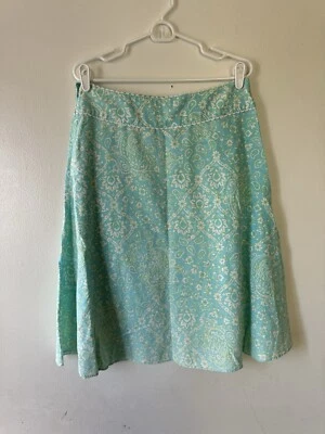 Falda midi azul Liz Claiborne 55% lino 45% algodón Foto 1 de 4