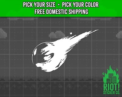 Calcomanía Final Fantasy 7 Meteor para autos, camiones, computadoras portátiles, calcomanía de videojuegos, cuadrada Foto 1 de 3