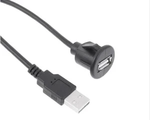 USB2.0 Car Van Motorhome Socket Plug Power Adapter USB Aux Panel Flush Mount 1M - Picture 1 of 6
