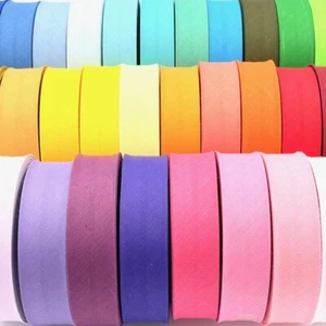 CRAFT CULT 30mm Wide Plain Bias Binding - 25m Roll - Made in EU - Picture 1 of 69