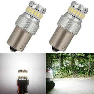 For 2PC White 1156 3497 7506 Led 5-3030+18-4014 SMD Exterior Light Replacement - Picture 1 of 2