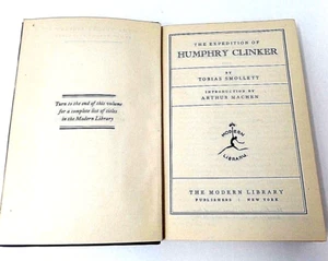 Antique Book First Modern Library Edition The Expedition of Humphry Clinker 1929 - Imagen 1 de 11