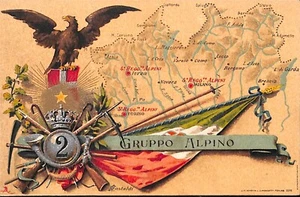 ac6985 - CARTOLINA D'EPOCA - REGGIMENTALI - Gruppo Alpini - Picture 1 of 2