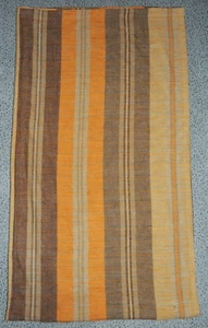 Retro Übergardine Vorhang Braun/Orange gestreift ca. 115x210cm - Bild 1 von 4