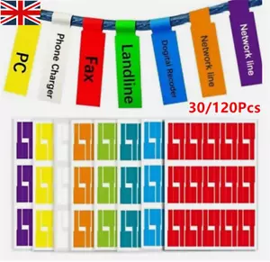 30-120Pcs Cable Labels Tags Waterproof Cord Labels Makers For Electronics UK - Picture 1 of 22