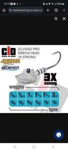 Cid Jighead Pro Arrow 1/16 Oz #6 - Bild 1 von 3