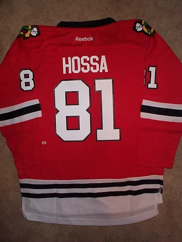($70) REEBOK Chicago Blackhawks MARIAN HOSSA nhl Jersey YOUTH KIDS BOYS (xl) Cover
