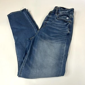 American Eagle Women’s Jeans 8 Mom Jean Distressed Soft Knit Medium Wash #0184 - Picture 1 of 14