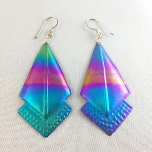Titanium Rainbow Earrings Large, #TEP-1a One Left - Picture 1 of 4