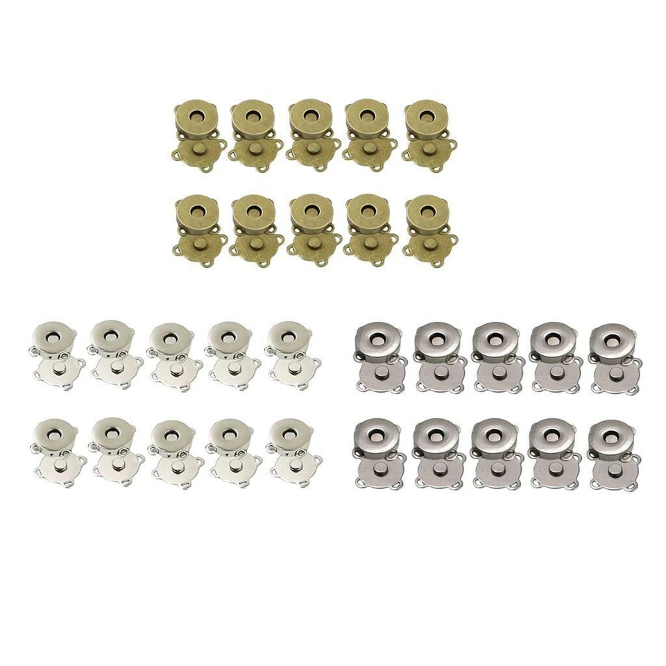 10x magnetic buttons for sewing on Magnetic fastener Snap fasteners Bag - Image 1 of 1
