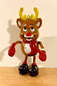 Fun World 1990 Vintage Christmas Rudolph Reindeer Figurine Ornament 4" x 5" - Picture 1 of 2