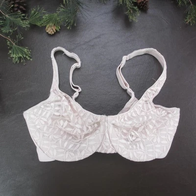 Olga By Warners Bra Womens 36DD White Lace Underwire Unlined Floral Sheer - Image 1 of 4