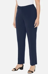 ¡Nuevo! Pantalón para mujer Catherines talla grande 20W azul pequeño calce derecho curvilíneo 40x27" - Imagen 1 de 14