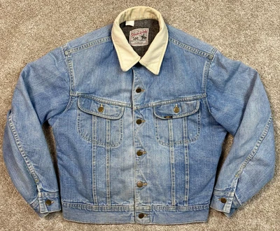 Vintage Lee Storm Rider Union Made USA Denim Blanket Lined Jacket Medium - Image 1 of 4