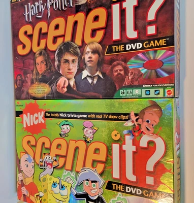Scene It DVD Family Trivia Game LOT OF 2 Nick & Harry Potter COMPLETE EXCELLENT - Image 1 of 4