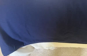Ralph Lauren Full Queen Marineblau Bettbezug 100 % Baumwolle Perlenknöpfe 84”X86” - Bild 1 von 6