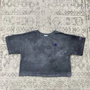 Champion Cropped T Shirt Women's Acid Washed Crop Top Casual Size XS - Picture 1 of 5