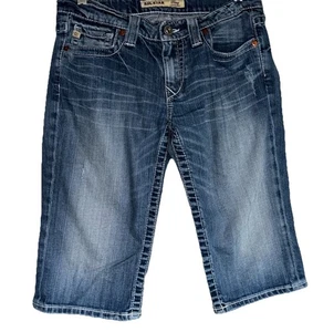 Big Star Damen 28 Low Rise Remy Denim Blau Jeansshorts Festival Stretch Freizeit - Bild 1 von 12